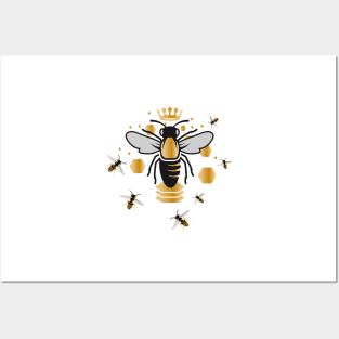 Bees queen patch Posters and Art